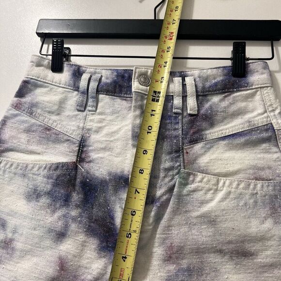 Isabel Marant  Denim Jean Shorts Women’s 34 Space Dyed Galaxy High Rise - Picture 5 of 8